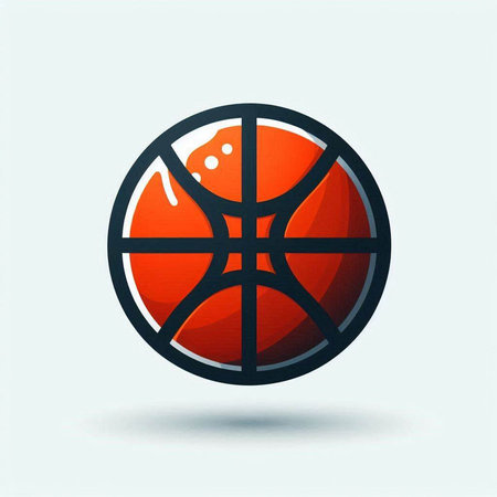 Basketball icon. Vector illustration of basketball ball. Sport symbol.のイラスト素材