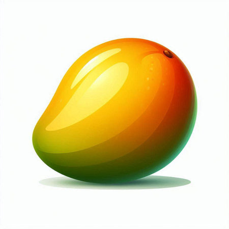 Mango fruit on a white background. Vector illustration. Eps 10のイラスト素材
