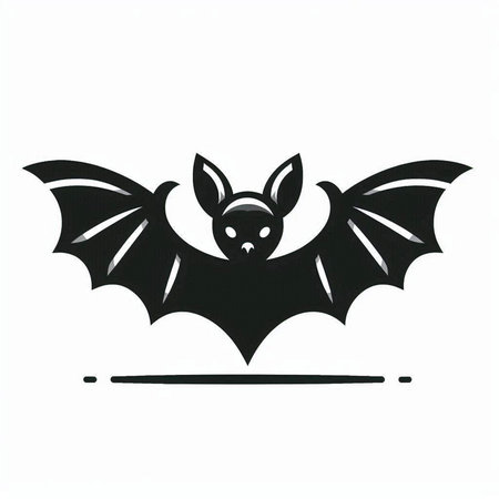 Bat icon on a white background. Vector illustration. Eps 10.のイラスト素材