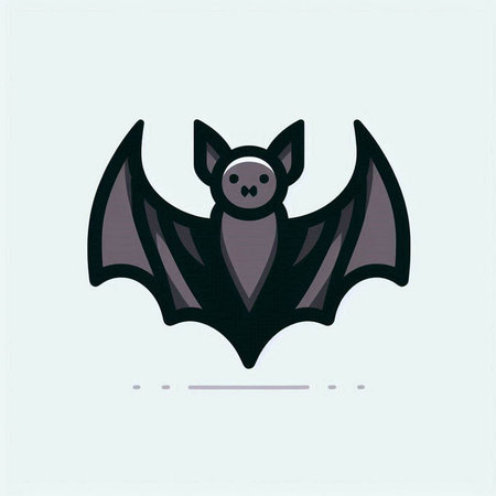 Bat, vector illustration, eps10, no transparency, no gradientsのイラスト素材