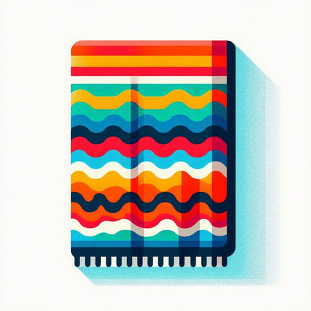 Colorful towel on white background. Vector illustration. Eps 10.のイラスト素材