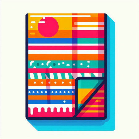 Colorful abstract background with geometric elements. Vector illustration in flat styleのイラスト素材