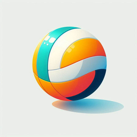 Volleyball ball icon. Vector illustration. Isolated on white background.のイラスト素材