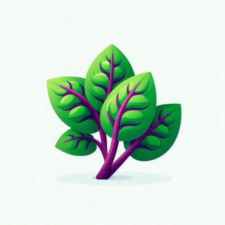 Vector illustration of green leaves on white background. Vector illustration. Eps 10.のイラスト素材