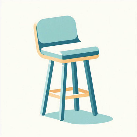 Illustration of a chair in retro style on a white background.のイラスト素材