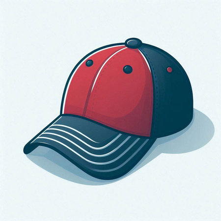 Baseball cap. Vector illustration of a baseball cap on a white background.のイラスト素材