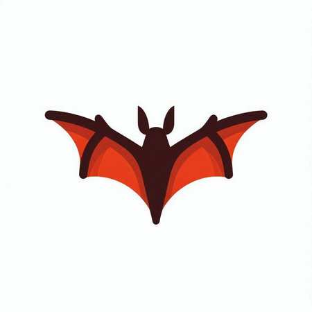 Bat icon isolated on white background. Vector illustration. Eps 10.のイラスト素材