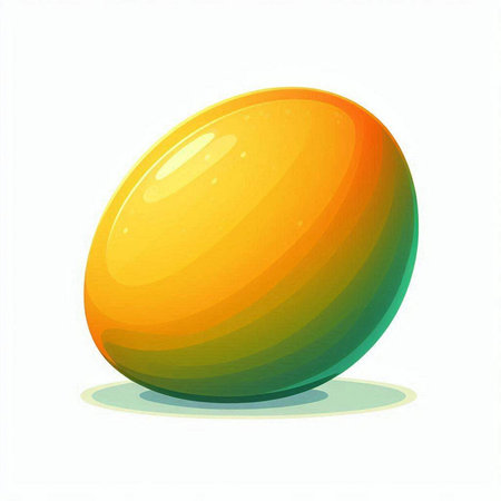 Colorful easter egg isolated on white background. Vector illustration.のイラスト素材
