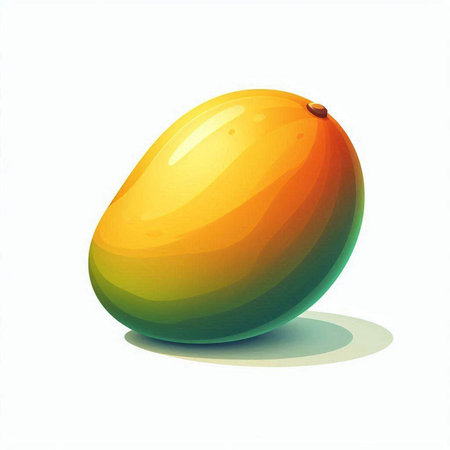 mango isolated on white background, vector illustration, eps10のイラスト素材