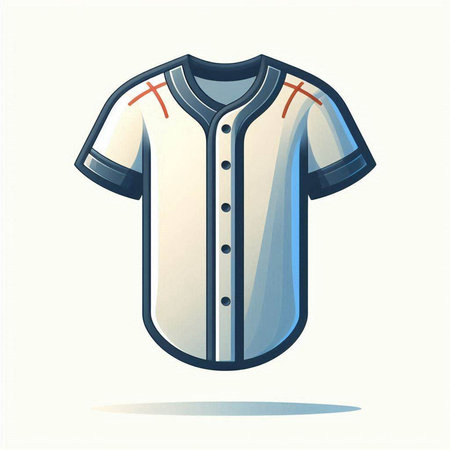 Baseball shirt isolated on white background. Vector illustration. Eps 10.のイラスト素材