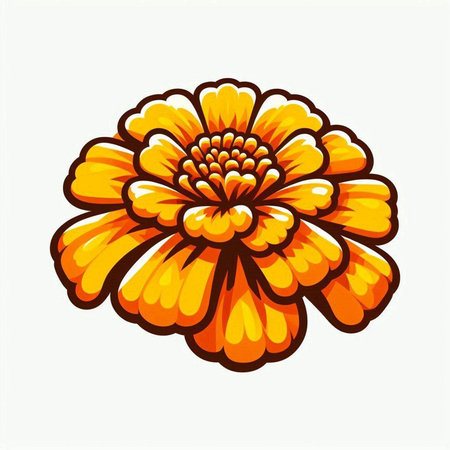 Orange flower isolated on white background. Vector illustration for your design.のイラスト素材