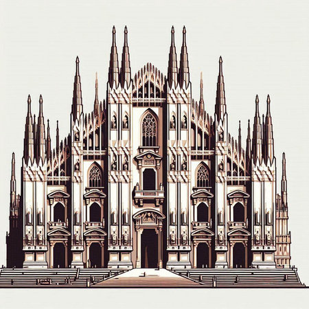 Budapest, Hungary. Hand drawn sketch of the St. Stephen's Cathedral.のイラスト素材