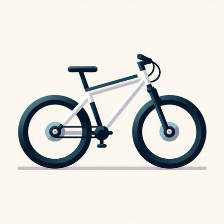 Bicycle vector illustration in flat style. Isolated on white background.のイラスト素材