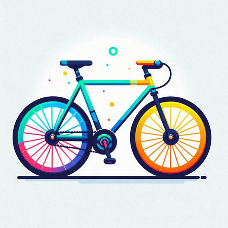 Bicycle vector illustration in flat design style on white background. EPS 10のイラスト素材