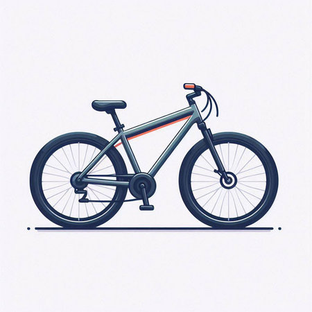 Bicycle on a white background. Vector illustration of a bicycle.のイラスト素材