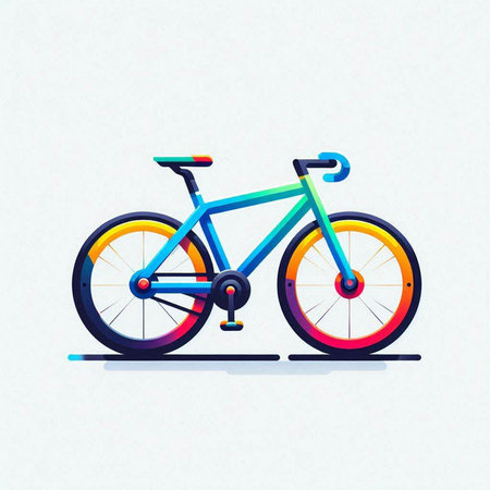 Bicycle icon. Vector illustration of a bicycle on a white background.のイラスト素材