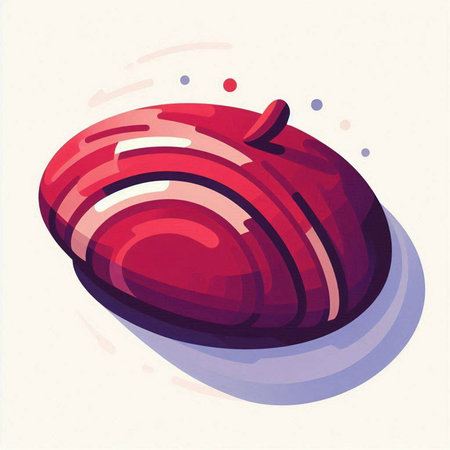 Vector illustration of a red apple on a white background in cartoon styleのイラスト素材