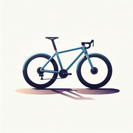 Bicycle on white background. Vector illustration. Eps 10. No transparency.のイラスト素材
