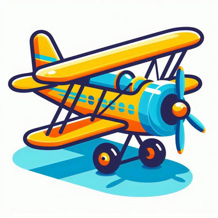 Retro airplane icon. Cartoon illustration of retro airplane vector icon for web designのイラスト素材