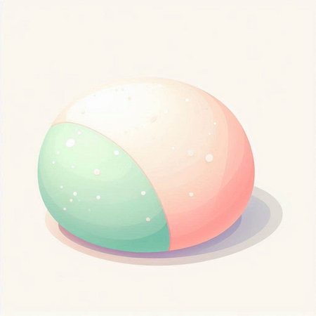 Illustration of a colorful easter egg on a white background.のイラスト素材