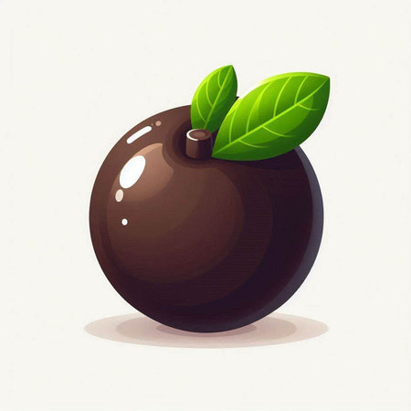 Black olives with leafs on white background. Vector illustration.のイラスト素材