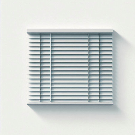 Window blinds isolated on white background. 3d render illustration.のイラスト素材