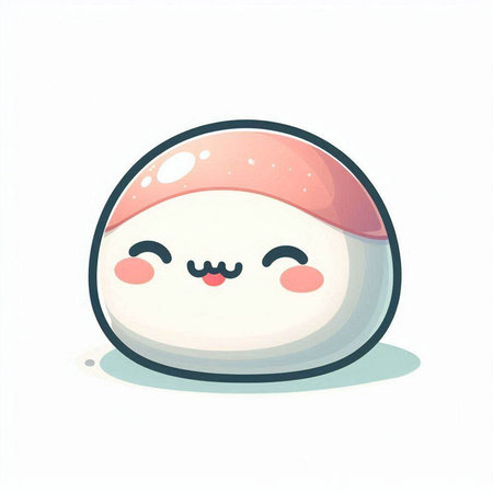 Cute kawaii egg in cartoon style. Vector illustration.のイラスト素材