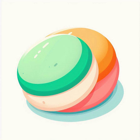 Colorful macaroons on a white background. Vector illustration.のイラスト素材