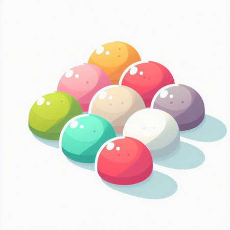 Colorful candies isolated on a white background. Vector illustration.のイラスト素材
