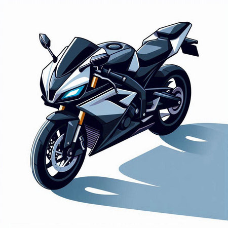 motorcycle on a white background. vector illustration. EPS 10のイラスト素材