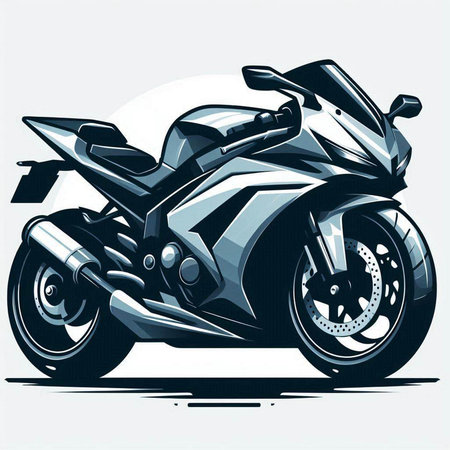 Motorcycle vector illustration. Motorcycle design elements. Graphic concept for your designのイラスト素材