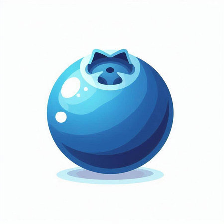 Blueberry vector illustration. Isolated on white background. Blueberry icon.のイラスト素材