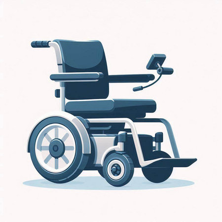 Wheelchair vector illustration. Wheelchair for disabled person. Wheelchair for disabled person.のイラスト素材