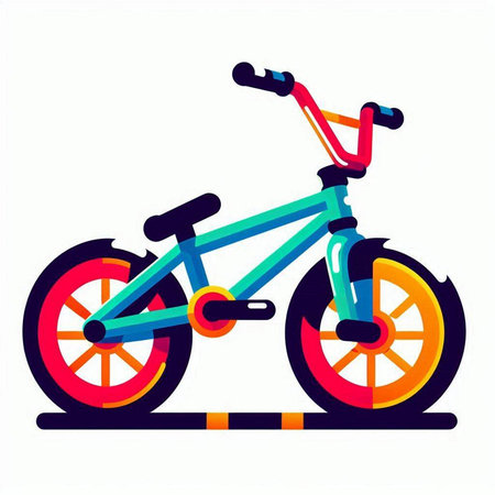 Childrens bicycle isolated on white background. Vector illustration. Eps 10.のイラスト素材