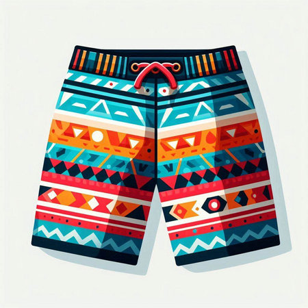 trousers with ethnic pattern, vector illustration eps10.のイラスト素材