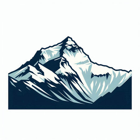 Mountain icon isolated on white background. Vector illustration. Eps 10.のイラスト素材