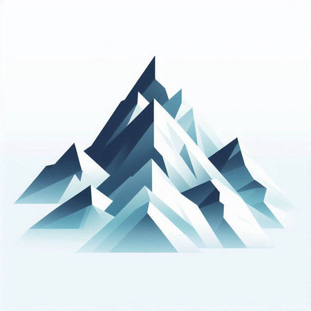 abstract blue background with 3d polygonal triangles, vector illustrationのイラスト素材