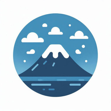 Mountain icon on the white background. Vector illustration. Eps 10のイラスト素材