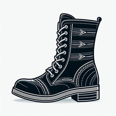 Sneakers. Hand drawn vector illustration in vintage style. Isolated on white background.のイラスト素材