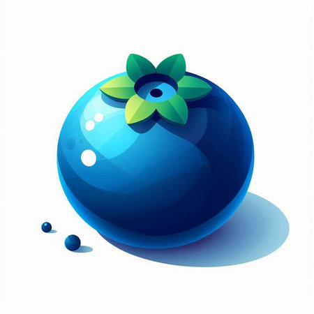 Blue ball with flower on a white background. Vector illustration for your designのイラスト素材
