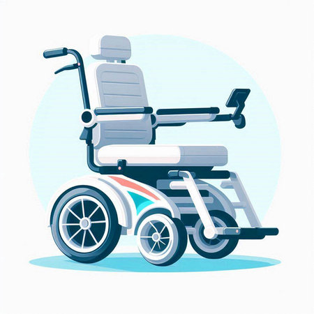 Wheelchair vector illustration. Wheelchair for disabled person. Wheelchair for disabled people.のイラスト素材