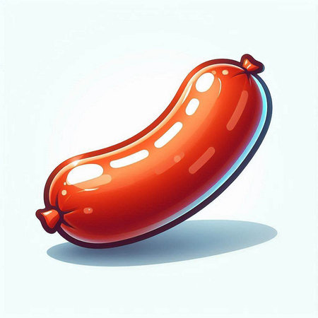 Sausage on a white background. Vector illustration. Eps 10のイラスト素材