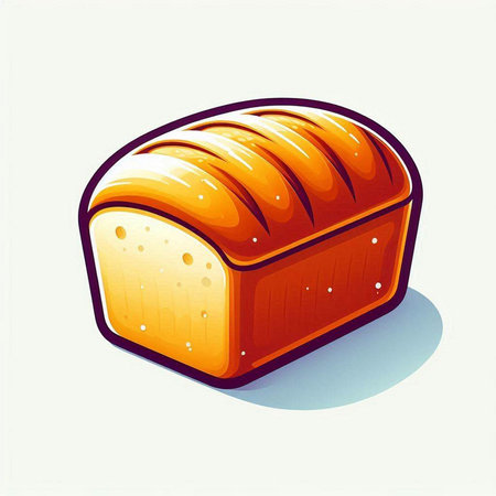 Vector illustration of a loaf of bread on a white background. Vector illustration.のイラスト素材
