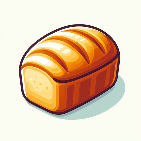 Illustration of a loaf of bread on a white background - vectorのイラスト素材