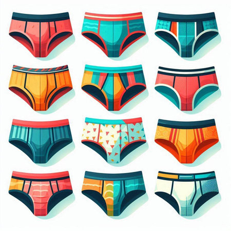 Underwear for men and women. Vector illustration of underwear for men and women.のイラスト素材