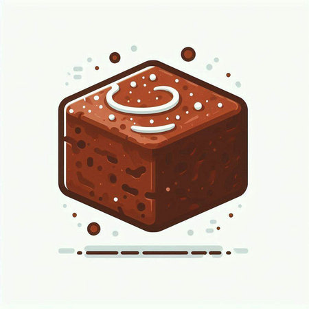 Vector illustration of chocolate cake. Isolated on a white background.のイラスト素材
