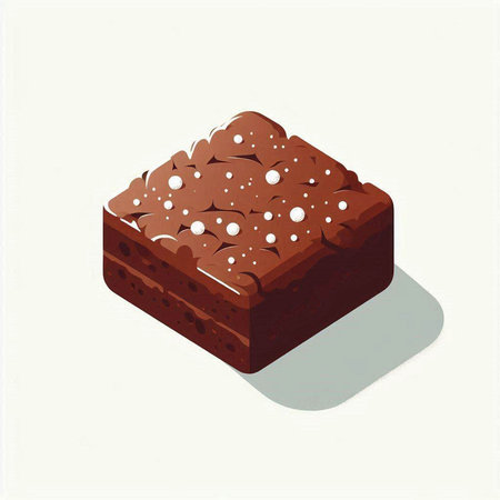 Chocolate cake on a white background. Vector illustration. Eps 10のイラスト素材