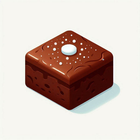Illustration of a chocolate candy on a white background. Vector illustration.のイラスト素材