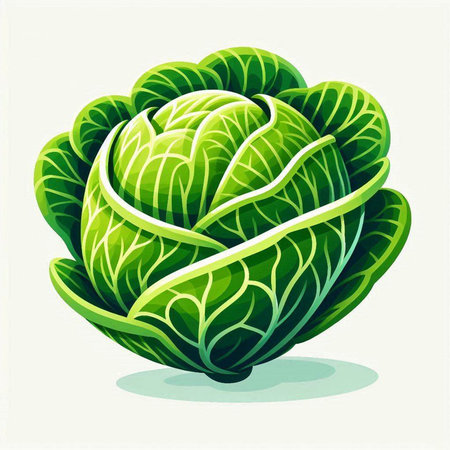 Cabbage icon isolated on white background. Vector illustration for your designのイラスト素材