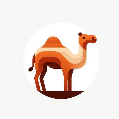 Camel icon, flat design, vector illustration eps 10.のイラスト素材